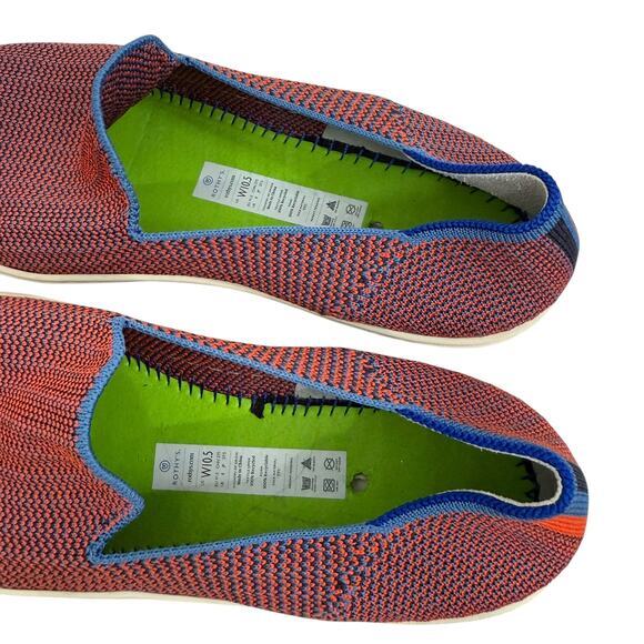 Rothy's Tangerine Triple Stitch Sneakers Size 10.5 Slip On - Picture 8 of 10